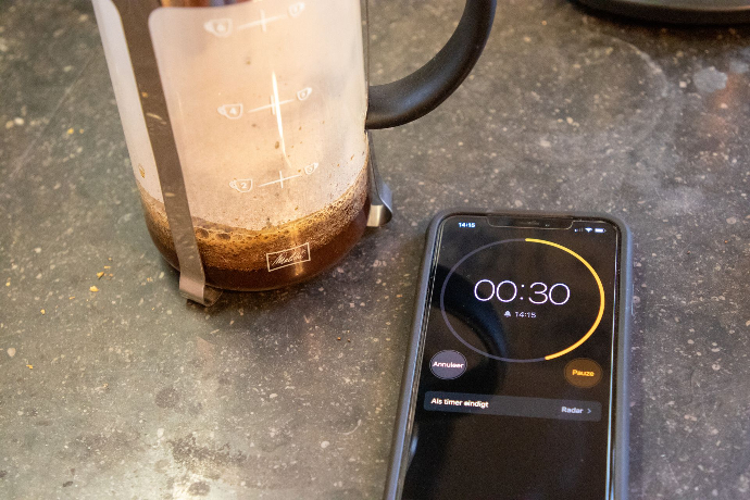 French press pre-infusie